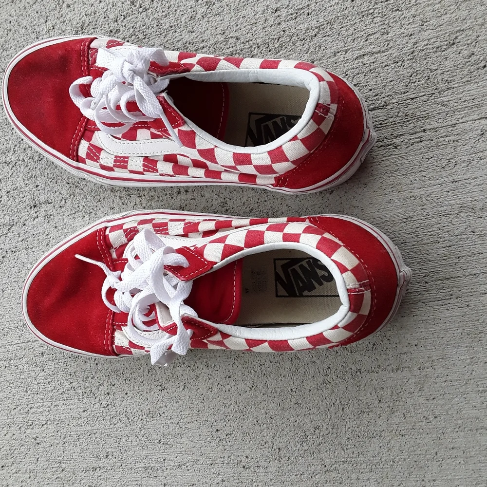 Van's Old Skool Checkered Canvas Suede Shoes - Picture 6 of 8